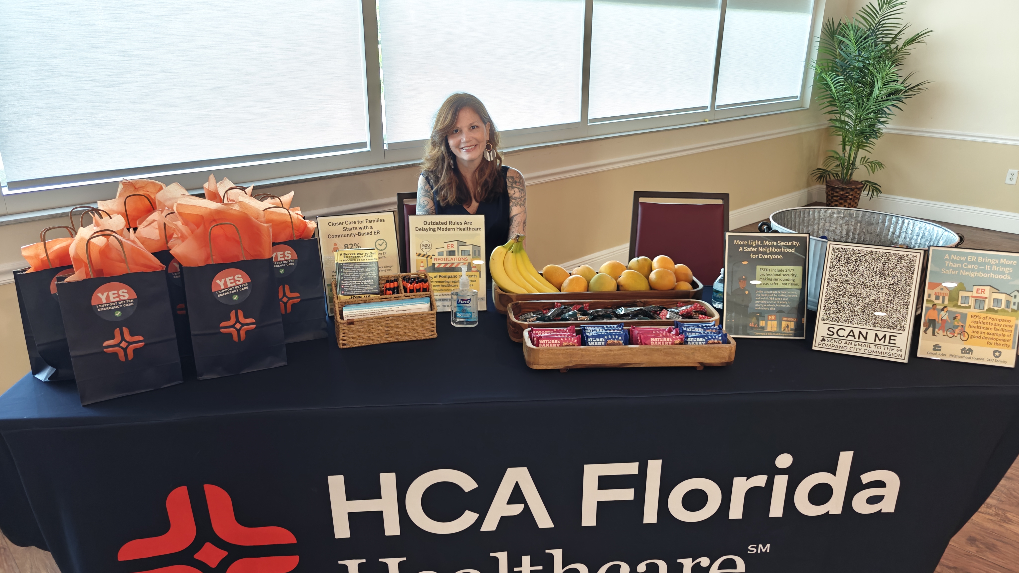 Community engagement at HCA Florida Healthcare table