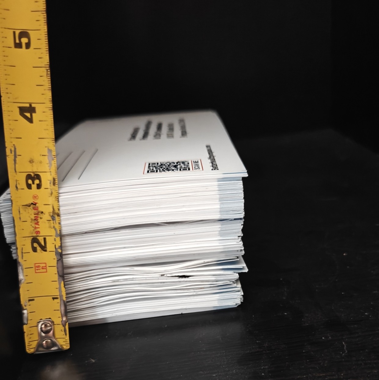 Height measurement of petition stack demonstrating widespread support